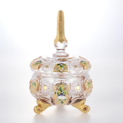 Конфетница с крышкой Bohemia Max Crystal Золото 10 см Bohemia Crystal