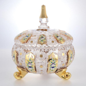 Конфетница с крышкой золото Bohemia Max Crystal Bohemia Crystal