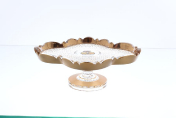 Хрустальная менажница Bohemia Max Crystal Золото 24 см Bohemia Crystal
