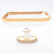 Фруктовница на ножке Золото Bohemia Max Crystal 28 см Bohemia Crystal