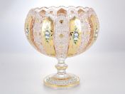 Фруктовница на ножке золото Bohemia Max Crystal 30 см Bohemia Crystal