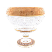 Фруктовница на ножке Bohemia Max Crystal Золото 30 см Bohemia Crystal
