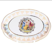 Овальное блюдо Queen's Crown Мадонна перламутр 39 см Queens Crown