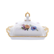 Фарфоровая масленка Queen's Crown Мейсенский букет Queens Crown