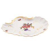 Фарфоровый поднос Queen's Crown Мейсенский букет Queens Crown
