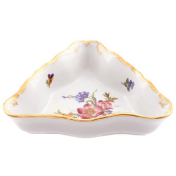Салатник треугольная Queen's Crown Мейсенский букет 19 см Queens Crown