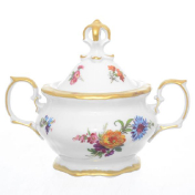 Фарфоровая сахарница Queen's Crown Мейсенский букет Queens Crown