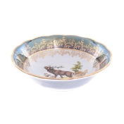 Салатник Sterne porcelan Охота Зеленая 25 см