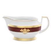Фарфоровый соусник Falkenporzellan Alena 3D Bordeaux Gold Constanza 500 мл