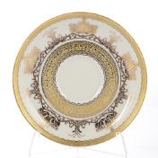 Комплект фарфоровых блюдец Falkenporzellan Constanza Creаm Saphir Cold 15 см (6 шт.)