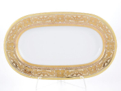 Овальное блюдо Falkenporzellan Diadem White Creme Gold 24 см