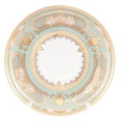 Комплект фарфоровых блюдец Falkenporzellan Donna Seladon gold 15 см (6 шт.)
