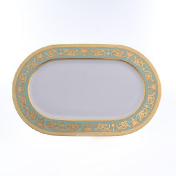 Овальное блюдо Falkenporzellan Imperia Seladon Gold 36 см