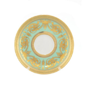 Комплект фарфоровых блюдец Falkenporzellan Imperia Seladon Gold 15 см(6 шт.)