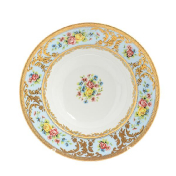 Комплект глубоких тарелок из фарфора Falkenporzellan Vienna blue gold 23 см (6 шт.)