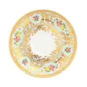 Комплект фарфоровых блюдец Falkenporzellan Vienna Seladon Gold