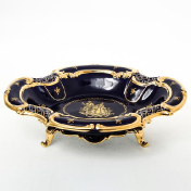 Фруктовница Bruno Costenaro Bleu Gold Ceramiche 47х35 см