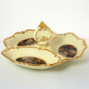 Фарфоровая менажница Bruno Costenaro Boucher Ceramiche 34*34*14.5 см