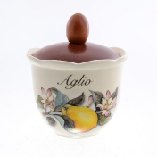 Емкость с деревянной крышкой Caroline Artigianato Лимоны 13 см