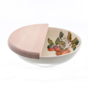 Набор салатник с разделочной доской 2 предмета Caroline Artigianato ceramico Груша