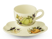 Комплект чашка с блюдцем 2 предмета artigianato ceramico Тыква