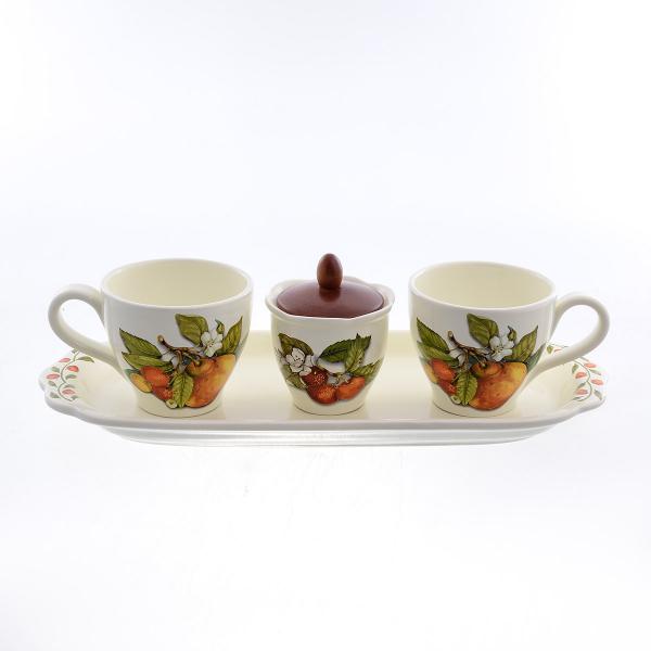 Фото Чайные сервизы Фарфоровый чайный сервиз Caroline Artigianato Ceramico Груша 5 предметов