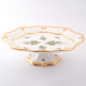 Тортница на ножке Bruno Costenaro Lily of the Valley Ceramiche 51*41*14 см