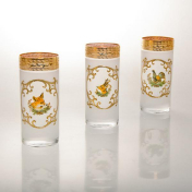 Комплект стаканов для воды Bohemia Версаче Охота белая 300 мл (6 шт.) Bohemia Crystal