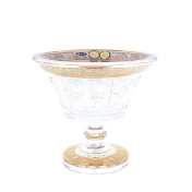 Конфетница на ножке Bohemia Max Crystal Золото 15 см Bohemia Crystal